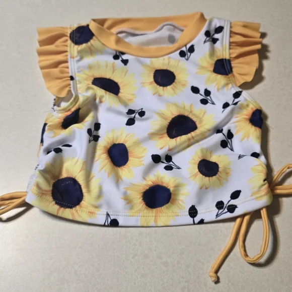 Toddler Girls 24M Swimsuit Cute 2 Piece Tankini Bathing Suit Ruffle Beach Bikini - Picture 13 of 13